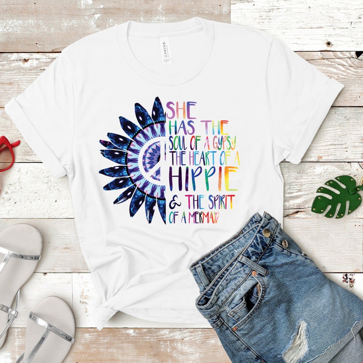 Camiseta con frase inspiradora Ella es la alma de los gitanos corazon de hippie ropa hippie camisa hippie regalo para mama regalo para hermana motivacional Etsy Espana