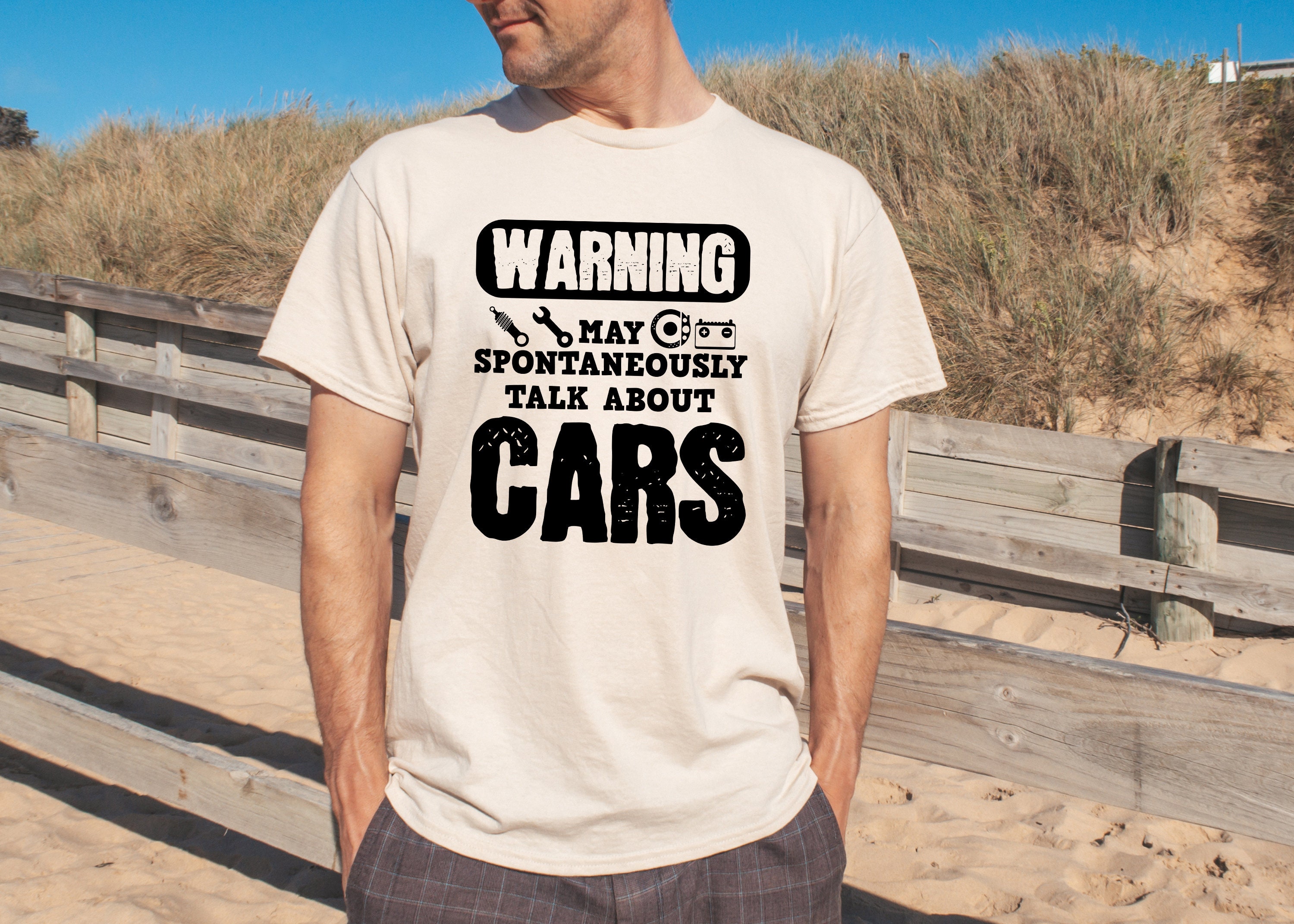 Funny Sayings Warning May Spontaneously Talk About Cars Shirt, Car Lover  Gift, Gift for Mechanic, Gift for Him, Car Enthusiast Shirt, Dad 