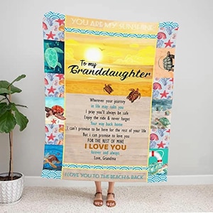 Cobertor para minha neta, Para minha neta, Presente para neta, Cobertor personalizado, Cobertor familiar, Cobertor de carta, Presente para ela