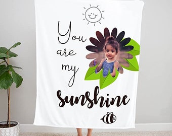 Daughter Blanket, Personalized Blanket, Picture Blanket, Floral Blanket, Picture Blanket For Kids, Photo Blanket, Kids Blanket, Gift For Her