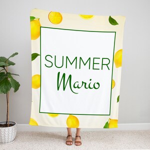 Custom Name Fruit Blanket: Personalized Fleece Blanket