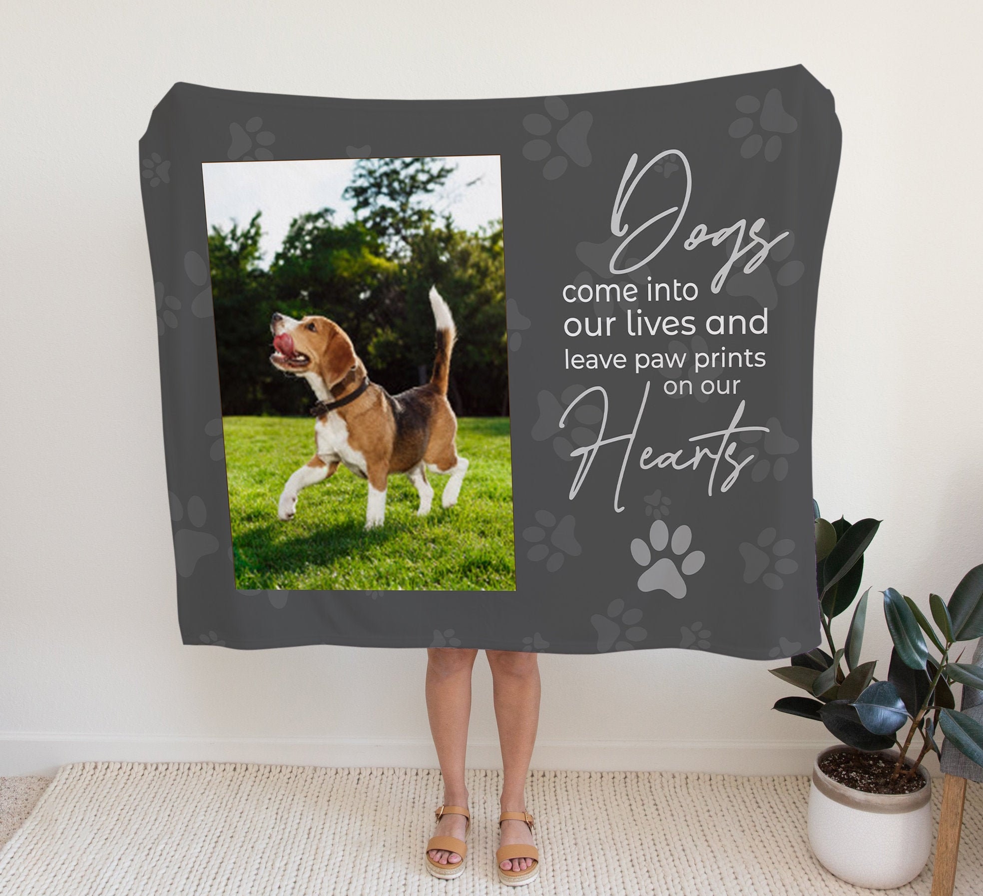 Personalized Dog Memorial Photo Blanket Bereavement Gift Etsy UK
