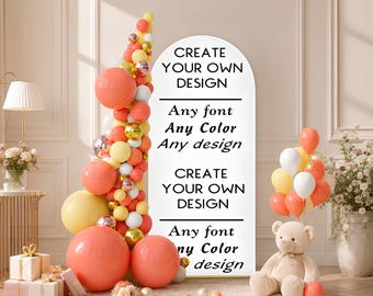 Custom Celebration Arch Kit, Single-Sided Milk Silk Backdrop for Weddings and Birthdays