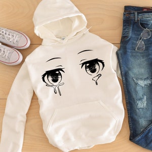 Anime Hoodie | Anime Eyes Kawaii Hoodie | Cute Sweatshirt Anime Shirt | Japanese Manga Hoodie | Kawaii TShirt Sweatshirt