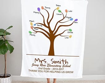Personalized Teacher Students Name Appreciation Blanket, Teacher Blanket, Gift For Teacher, Custom Blanket, Teacher Appreciation