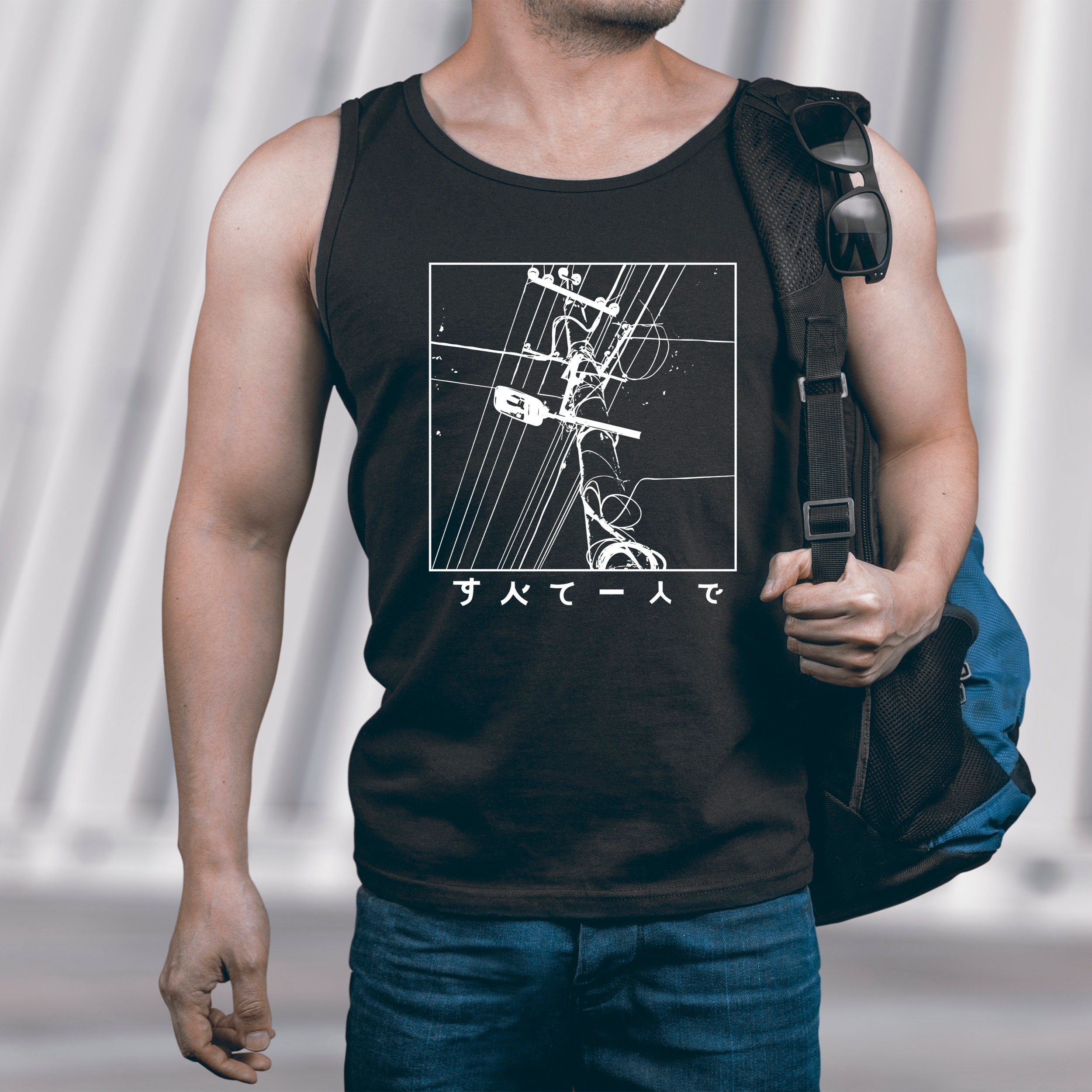 アニメグラフィックタンクトップ：日本のストリートウェアスタイル