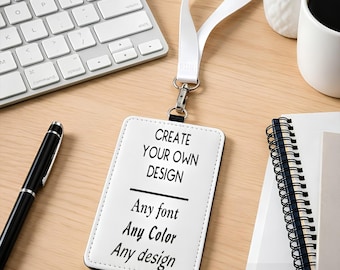 Custom Work ID Card Holder, Employee Badge Case for Office Staff and Workplace Identification