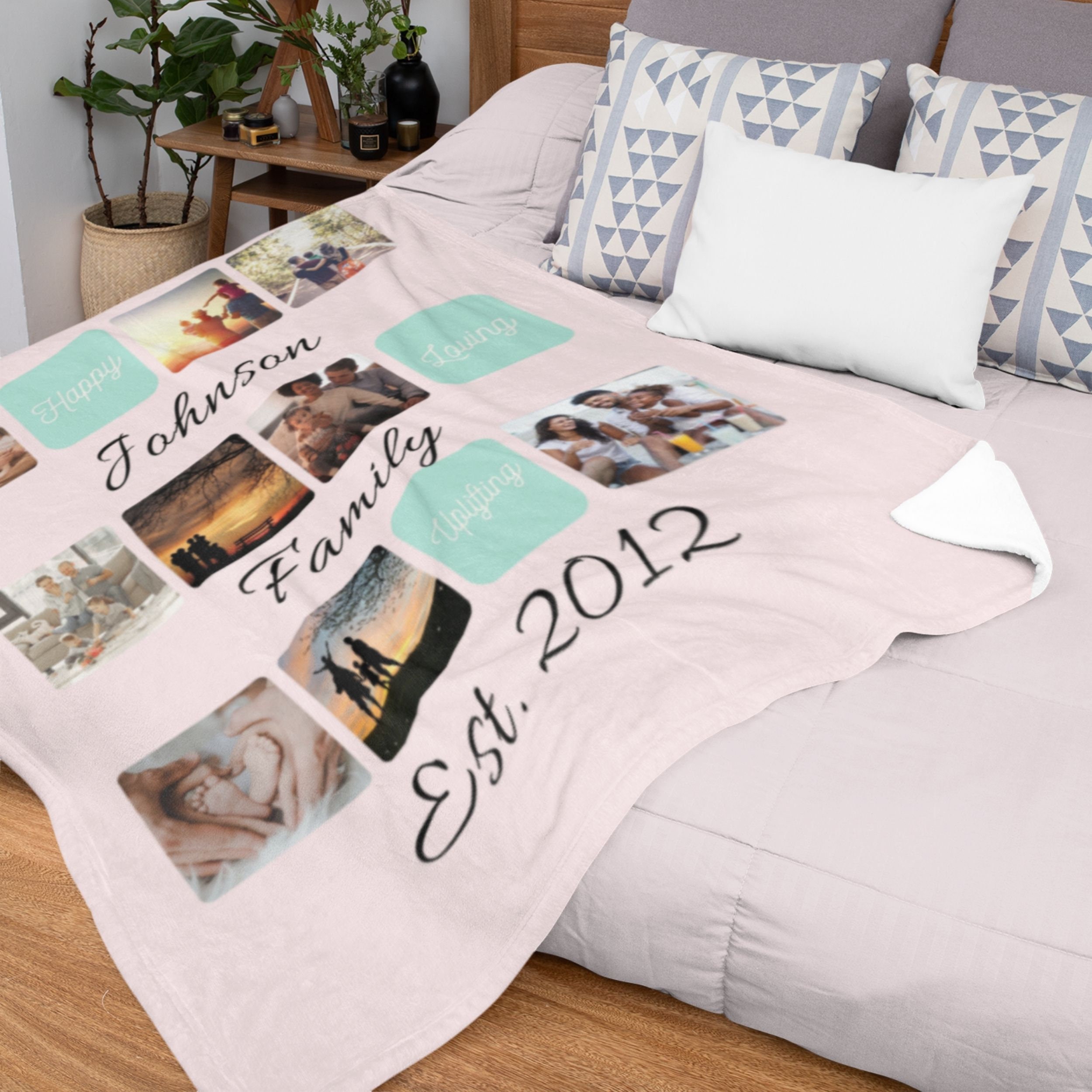 Custom Photo Blanket Custom Blanket Personalized Gift Etsy