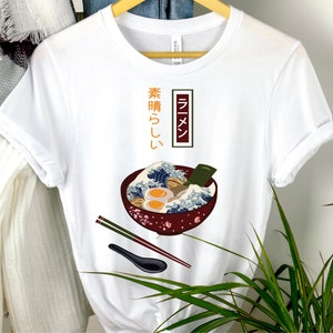 Greatest Ramen Waves Graphic Anime T Shirt, ramen lover, ramen bowl, ramen lover gift, Kawaii T-Shirt, Japanese T Shirt, Ramen Shirt,