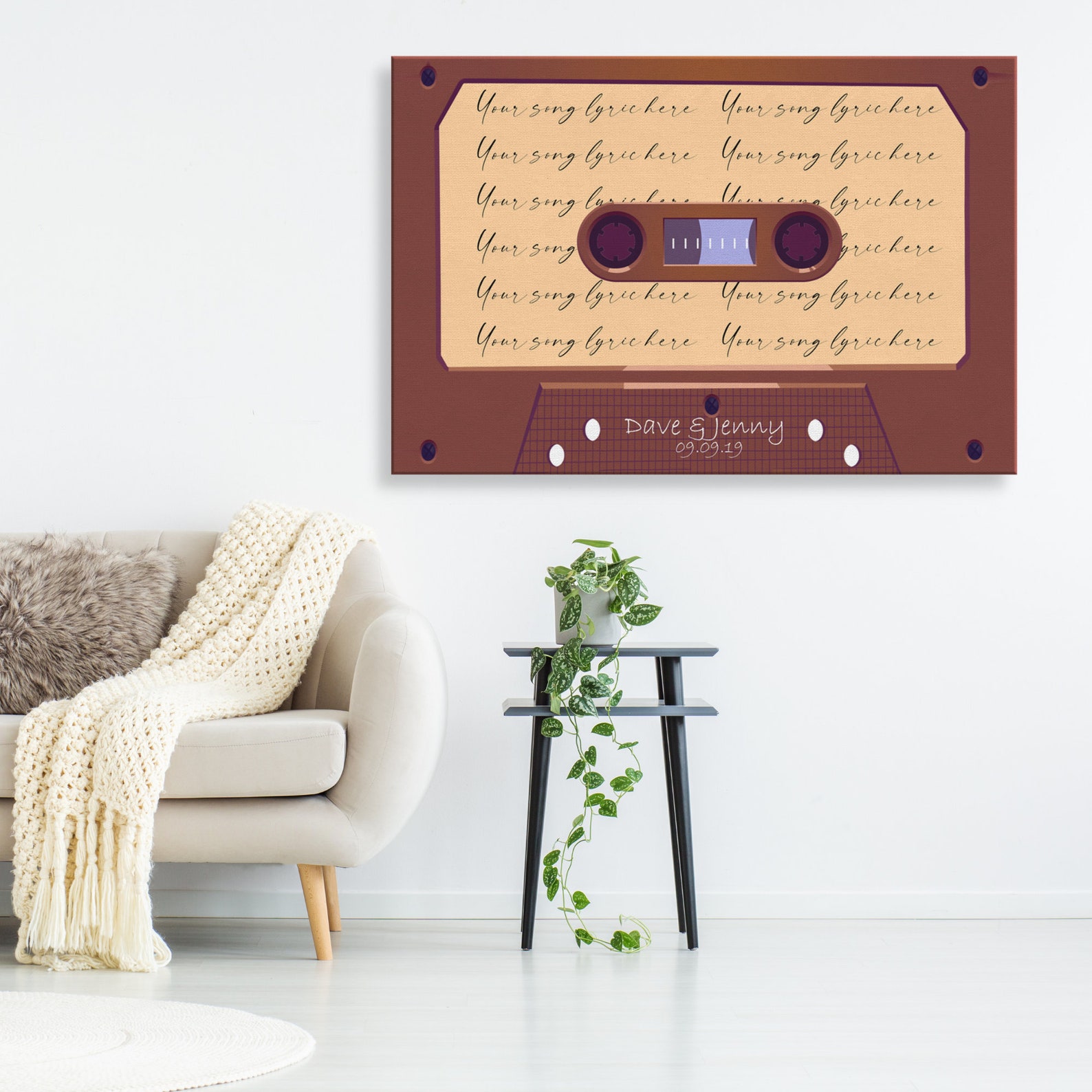 Custom Song Lyrics Wall Art Personalized Lyrics Name Wall Etsy