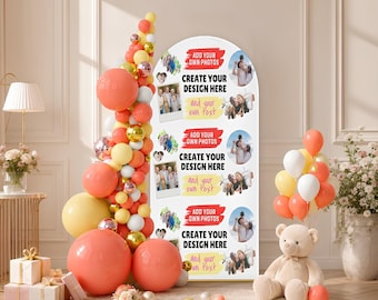 Custom Celebration Arch Kit, Single-Sided Milk Silk Backdrop for Weddings and Birthdays