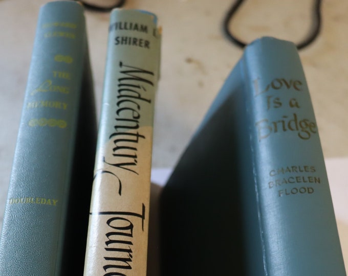 Vintage 3 first edition novels from the 1950's including Love is a Bridge , Midcentury Journey,The Long Memory