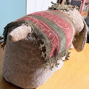 Vintage elephant ottoman