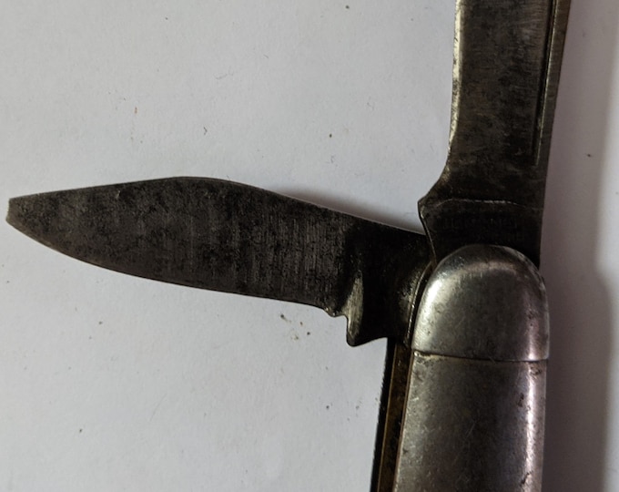Vintage Hammer Ireland 3 blade pocket knife metal handles