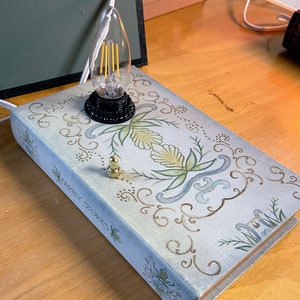 Storage fake book with night light