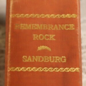Vintage Carl Sandburg first Edition Remembrance Rock Harcourt Brace and company