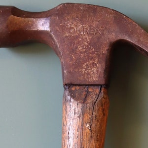 Vintage Durex hammer with original handle