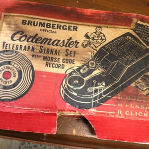 Vintage Brumberger Codemaster Morse Code machine in  original box