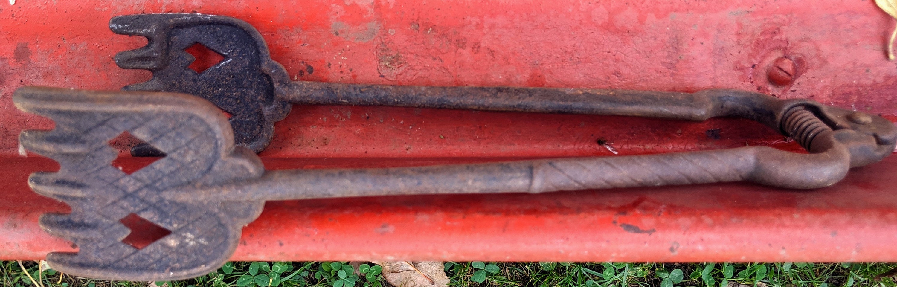 Vintage Cast Iron Tongs For Fire Pit