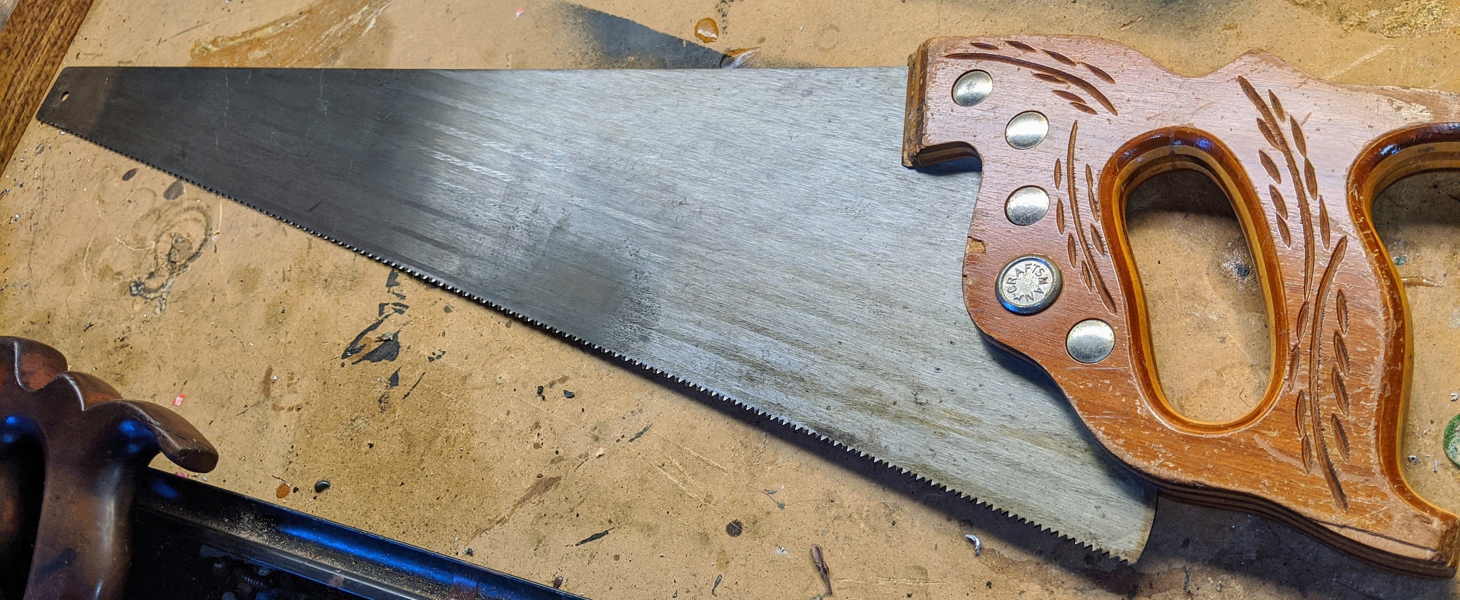 Vintage Craftsman hollow ground hand saw