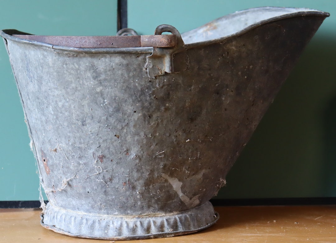 送料無料 店舗 Vintage Etsy - Bucket Coal 金属工芸