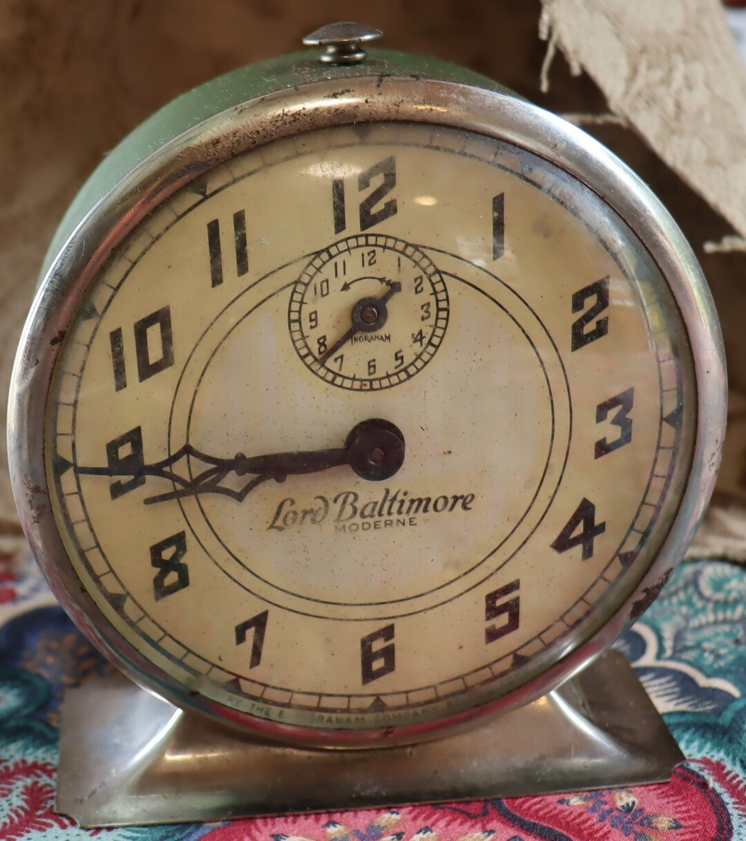Vintage Lord Baltimore Moderne Alarm Clock Light Green Etsy