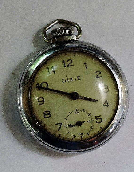 Vintage Dixie pocket watch made by In Ingraham (no