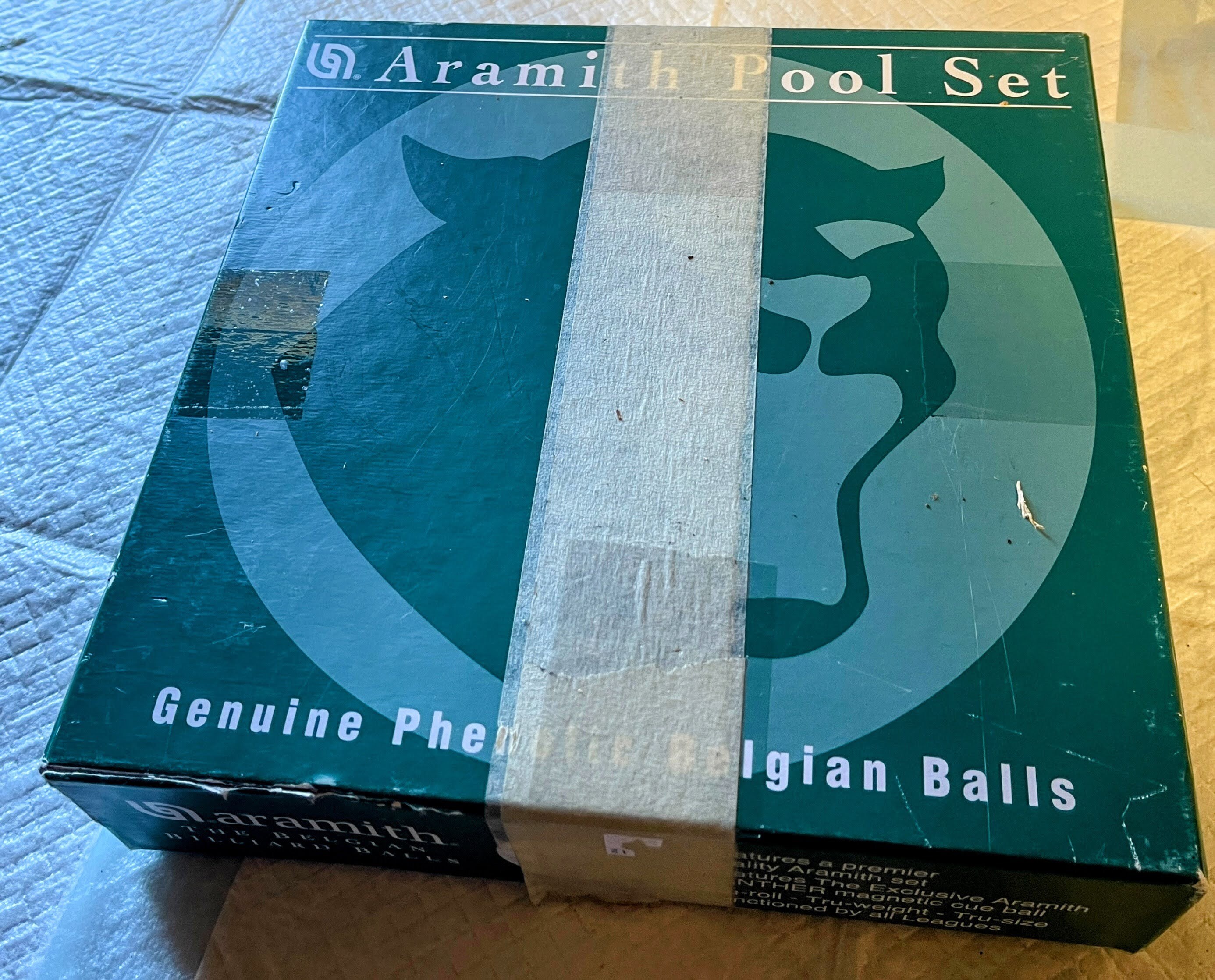 Vintage Belgian Aramith Pool Billiard Balls in Box