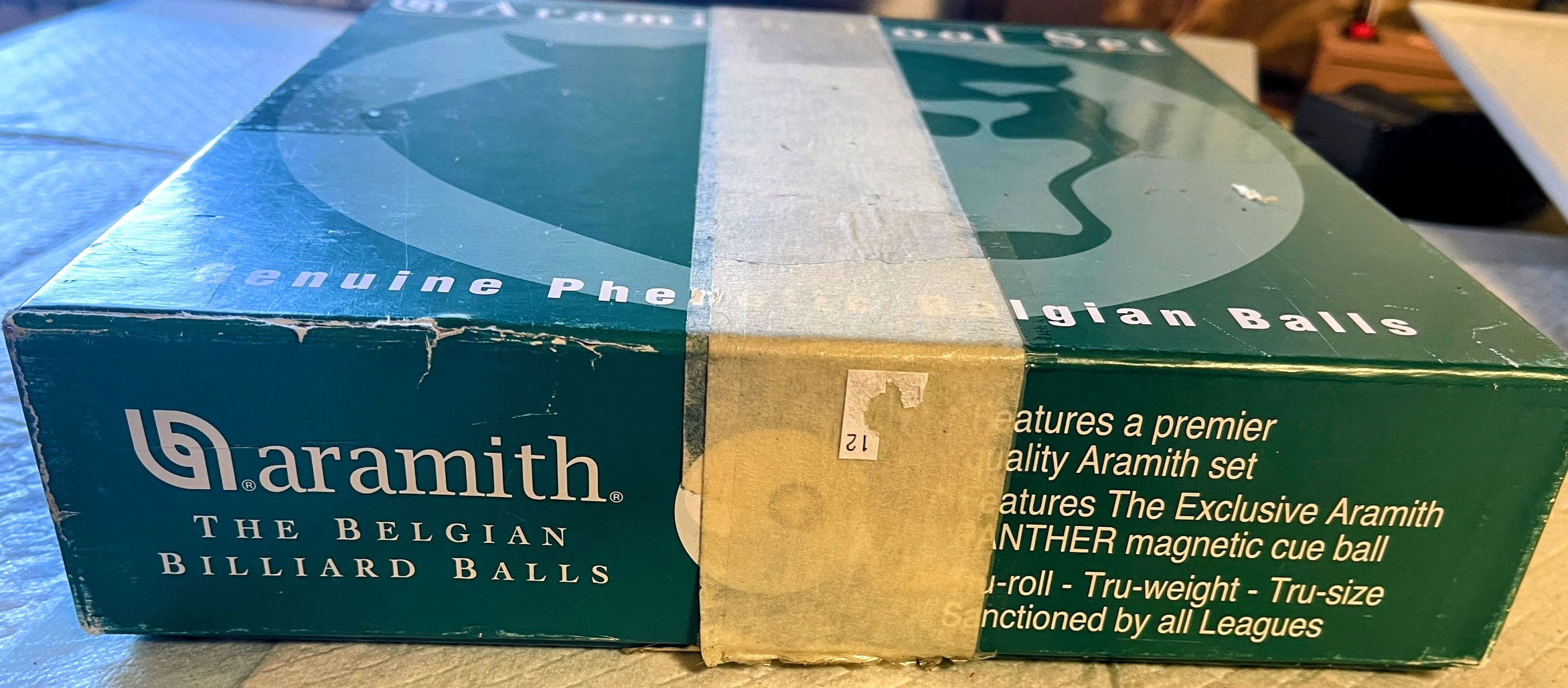 Vintage Belgian Aramith Pool Billiard Balls in Box