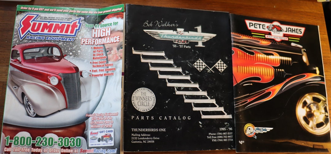 Vintage Catalogs Pete Jakes Hot Rod Parts, Bob Walker's Thunderbirds 55
