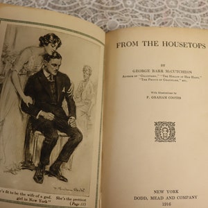 Vintage first edition From the Housetops by George Barr McCutcheon 1916 Dodd Mead Co