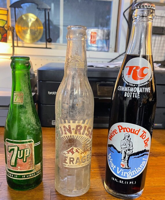 3 Vintage Soda Glass Bottles - Etsy Israel