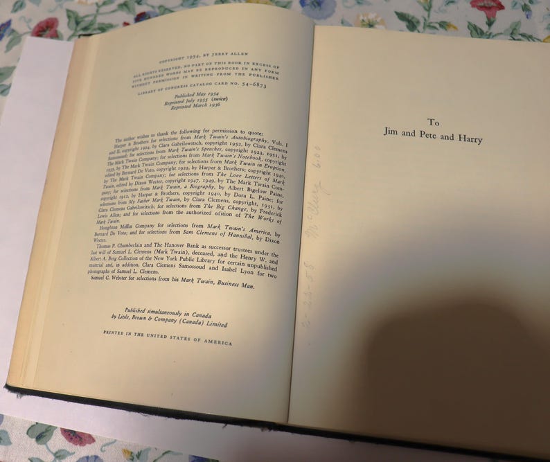 The Adventures of Mark Twain by Jerry Allen 1956 Little Brown and Company L cxx image 2