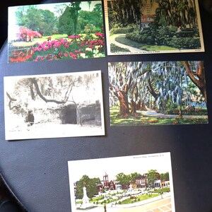 5 vintage postcards  featuring GA And SC from the 1940s used ii
