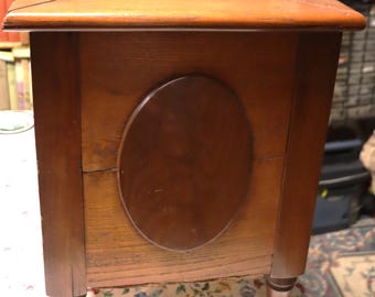Vintage Mahogany Potty, Oak and Pine, Missing Seat
