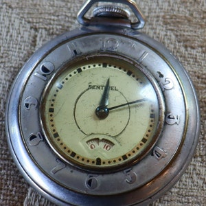 Vintage Ingraham Sentinel With Secometer Mechanical Pocket Watch