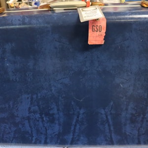 Vintage Samsonite Shwayder Brothers suitcase Blue. 22 by 20 by 9 inches .