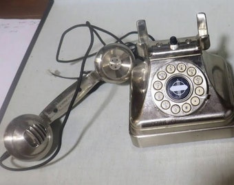 Vintage Crosley Chrome desk push button phone