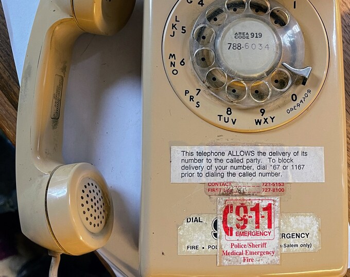 Vintage Western Electric beige wall phone