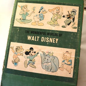 4 Volume boxed set of Walt Disney Wonderful World books from 1963-1965 with box