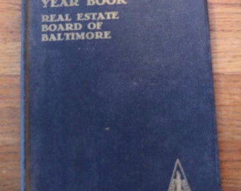 Vintage 1935 Real Estate Board of Baltimore year book planner Unused