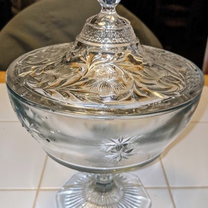 Vintage glass candy dish