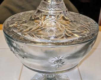 Vintage glass candy dish