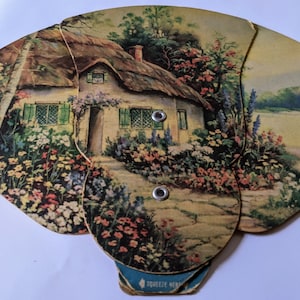 Vintage cardboard fan  out of Pinehurst NC 1950