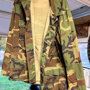 Vintage U S Army camouflage jacket M