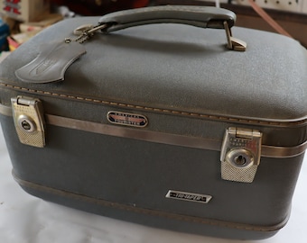 Vintage American Tourister Round Suitcase Luggage Tri-Taper Train