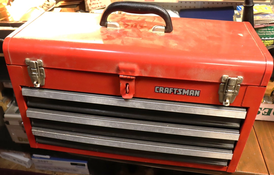 Vintage Craftsman 3 Drawer Tool Box Etsy