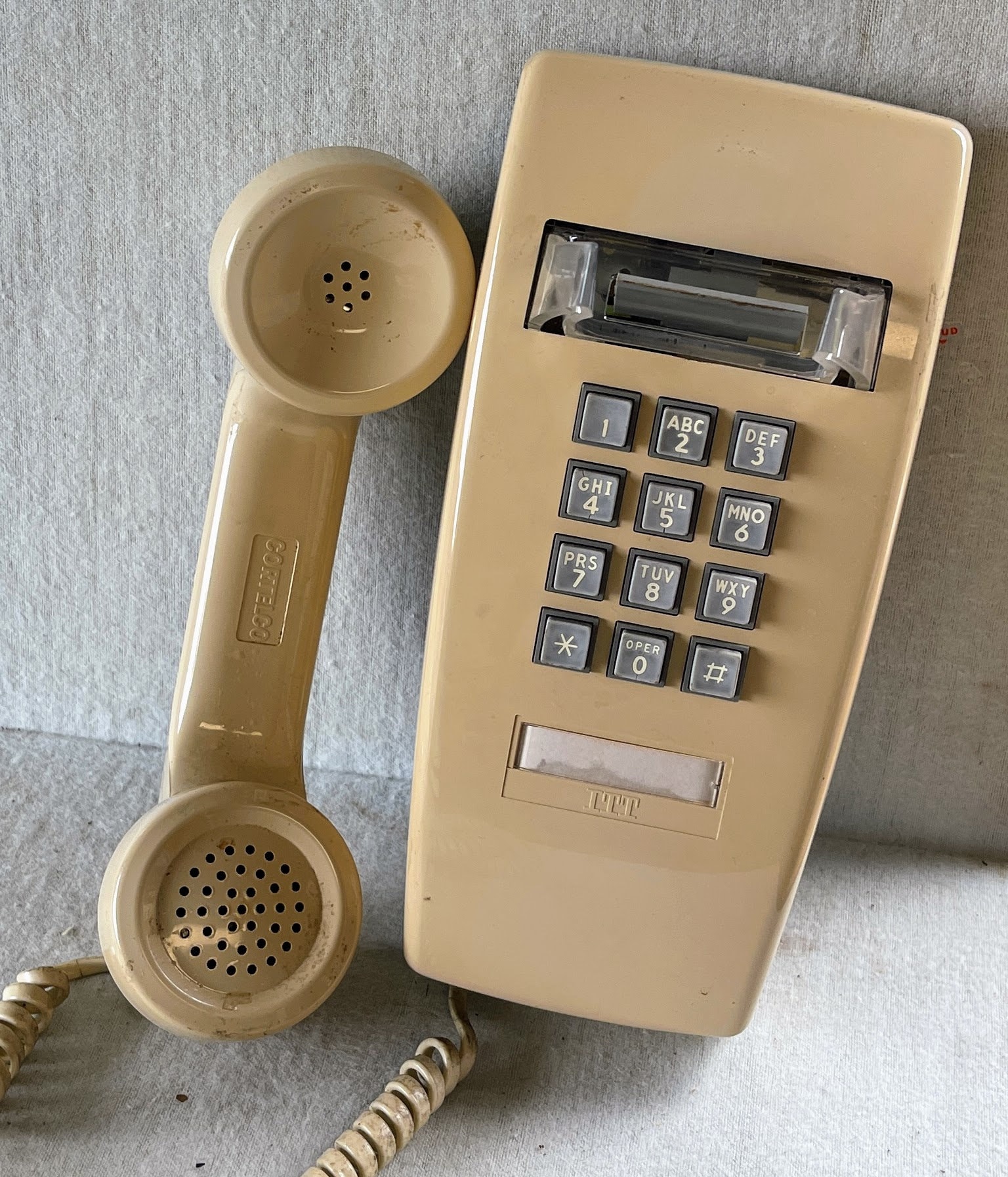 Vintage ITT wall phone push button. 1995 untested