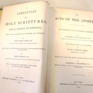 A Commentary of the Holy Scripture and Acts of the Apostles, 1869, Lange, Lechler, Scribner