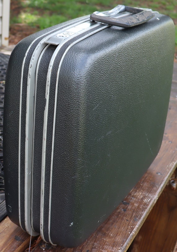 Étui De Voyage Samsonite Vintage - Coque Rigide Noire Avec Serrure